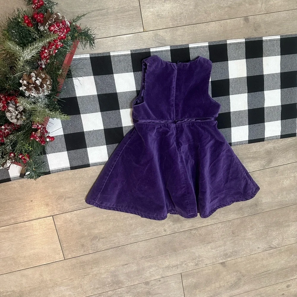 Vintage 90s Toddler Girl Purple Velvet Dress Children’s Place 3T Formal Holiday